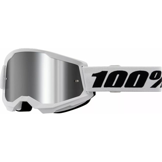 100% Strata 2 Goggle WHITE MR SL 50028-00019