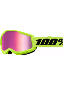 100% Strata 2 Goggle NEON YEL MR PK 50028-00016