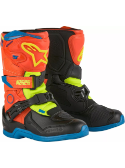 Alpinestars Tech 3S Kids Motocross 2024 Boots (Orange-Black-Yellow) 2014524-4755-10