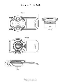 QUAD LOCK 360 Head - Lever Head QLP-360-LH