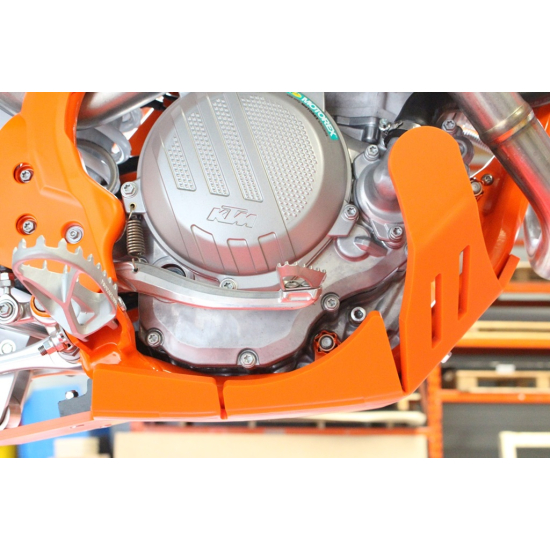 HDPE XTREM ORANGE 8MM SKID PLATE & LINKAGE GUARD KTM SXF XCF #1