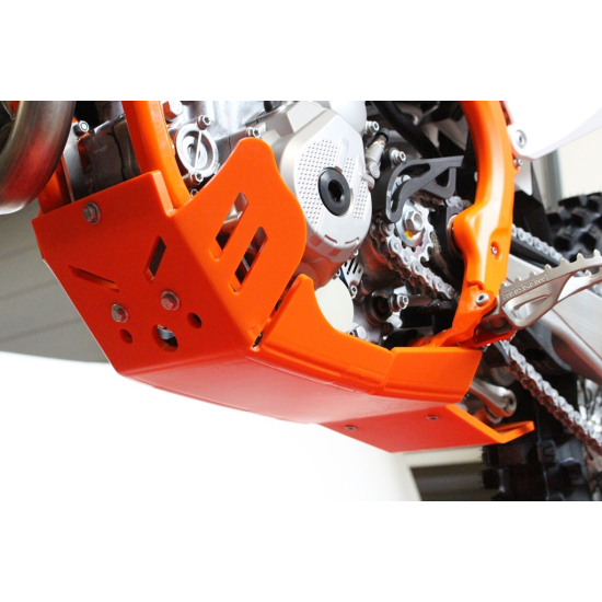 HDPE XTREM ORANGE 8MM SKID PLATE & LINKAGE GUARD KTM SXF XCF #3