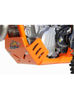 HDPE XTREM ORANGE 8MM SKID PLATE & LINKAGE GUARD KTM EXC F 450 500 2017 - 2018