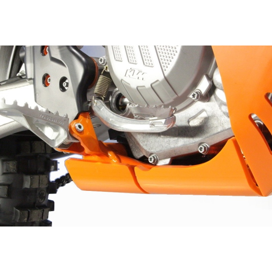 HDPE XTREM ORANGE 8MM SKID PLATE & LINKAGE GUARD KTM EXC F 4 #2