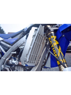 RADIATOR BRACES BLUE YAMAHA WR F YZ FX 250 450 2015 - 2018 by AXP Racing