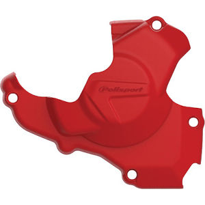 Red Ignition Cover Guard for Honda CRF 250 R (2010-2017) by Polisport