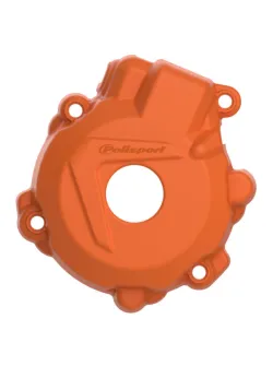 POLISPORT Ignition Cover Guard - ORANGE for KTM Husqvarna EXC-F XCF-W FREERIDE FE 250 350 (2012-2017)