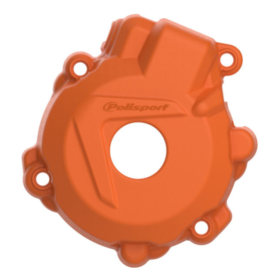 POLISPORT Ignition Cover Guard - ORANGE for KTM Husqvarna EXC-F XCF-W FREERIDE FE 250 350 (2012-2017)