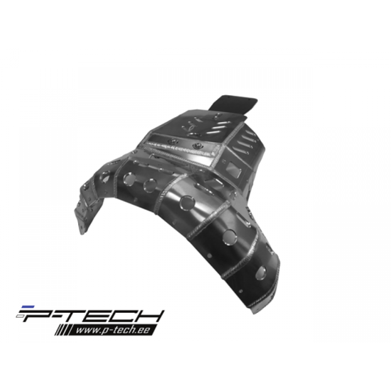 P-TECH (PK003) Skid Plate with Exhaust Pipe Guard and Plasti #3