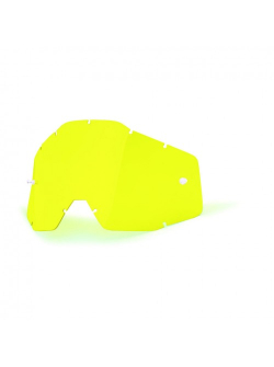 100% Replacement Lens Racecraft/Accuri Anti-Fog Yellow