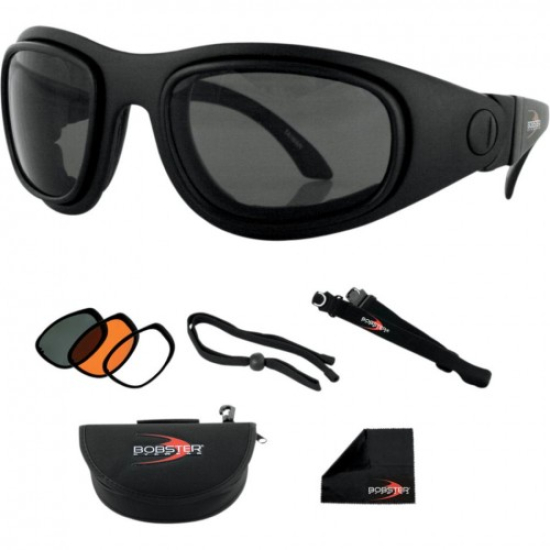 BOBSTER SPORT & STREET 2 CONVERTIBLE GOGGLES BLACK LENSES INTERCHANGEABLE BSSA201AC