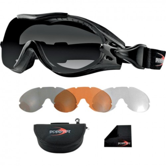 BOBSTER PHOENIX OTG GOGGLES BLACK LENSES INTERCHANGEABLE BPX001