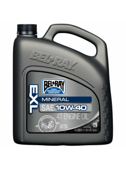 BEL-RAY EXL Mineral 4-Stroke Engine Oil 10W-40 4 Liter | Reliable Motorbike Lubricant