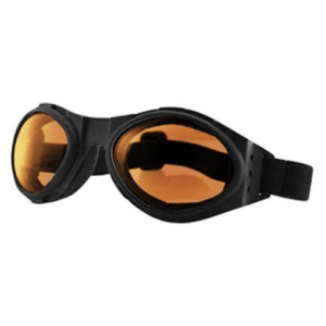 BOBSTER BUGEYE GOGGLES BLACK W/ AMBER LENSES BA001A