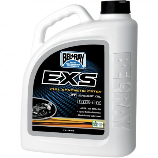 Premium BEL-RAY EXS Synthetic Ester 4-Stroke 10W-50 Engine Oil - 4L