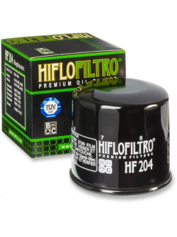 HIFLOFILTRO HF204 Motorcycle Oil Filter Spin-On Replacement - Black