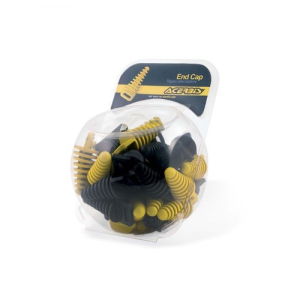 ACERBIS END CAP Exhaust Plug AC 0011550 - 36 Pack (18 Black/18 Yellow)