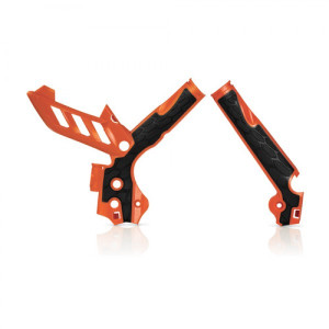 ACERBIS Frame Protector X-Grip KTM SX+SXF 11/15 + EXC+EXCF 12/16 (Orange & White)