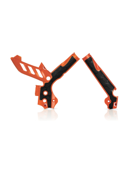 ACERBIS Frame Protector X-Grip KTM SX+SXF 11/15 + EXC+EXCF 12/16 (Orange & White)