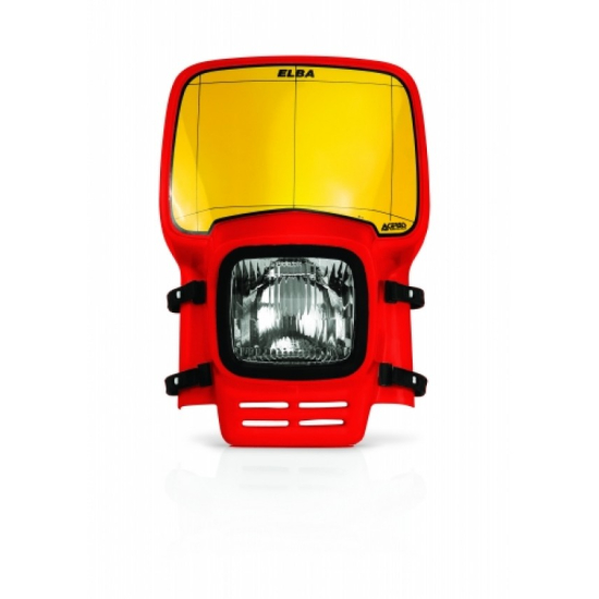 Acerbis Elba Red and White Headlight - AC 0003020