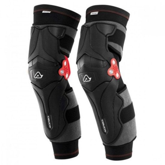 ACERBIS X-STRONG Knee Guards - Black/White AC 0016810