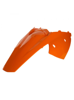 ACERBIS Rear Fender + Side Panels KTM EXC 04-07 (Black * Orange) AC 0008192