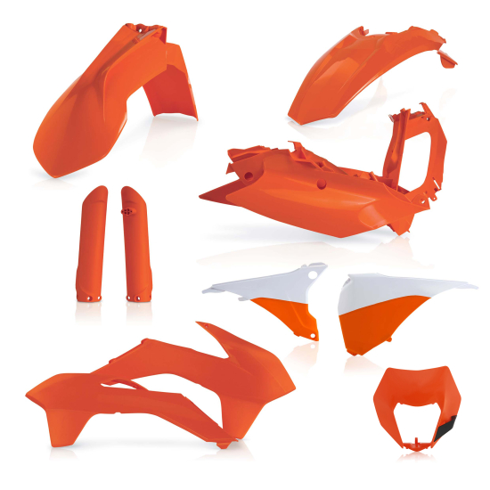 ACERBIS Full Plastic Kit for KTM EXC/EXC-F 2016 | Black, Orange, Standard 16, White