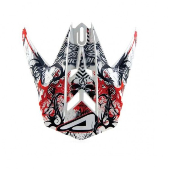 ACERBIS Replacement Visor Ghegna - White/Red AC 0015906.239