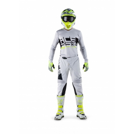 ACERBIS MX Iyengar Vented Jersey - Grey/Flo Yellow (S * M *  #3