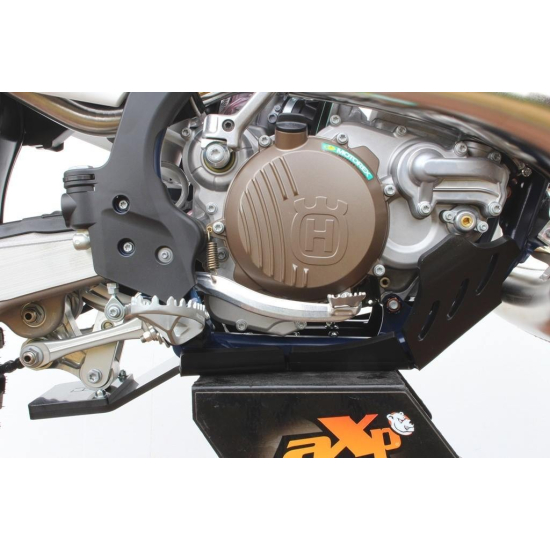 HDPE XTREM 8MM SKID PLATE & LINKAGE GUARD BLACK KTM HUSQVARN #1