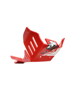 HDPE XTREM 8MM Skid Plate & Linkage Guard Red BETA 350RR 390RR 430RR 480RR 500RR 2014 - 2019 AX1526