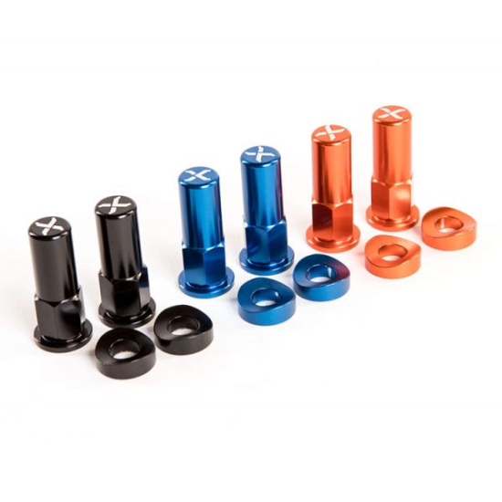 X-GRIP Rim Lock Tower Nut Set (BLUE, ORANGE, BLACK) XG-RIMLOCKTOWER - Motorbike Parts