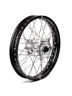 X-GRIP Wheel Rear 18" x 2.15" BLACK/SILVER for KTM, Husqvarna, Beta RR, Xtrainer, GasGas