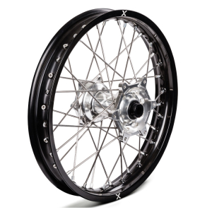 X-GRIP Wheel Rear 18" x 2.15" BLACK/SILVER for KTM, Husqvarna, Beta RR, Xtrainer, GasGas