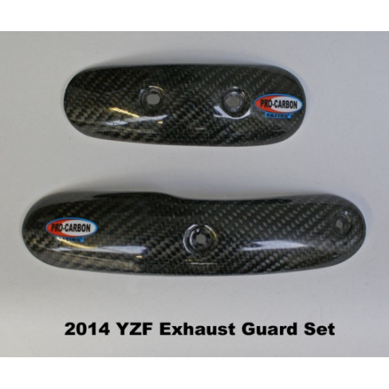 PRO-CARBON RACING Yamaha Exhaust Guard - YZ250F 2014-18 Set