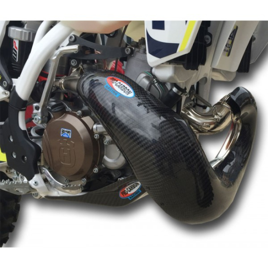 PRO-CARBON RACING Husqvarna Exhaust Guard - 2014-16 - TC 250 TE 250/300 for FMF Gnarly