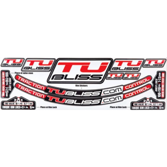 Nuetech Tubliss Gen2 (Tubeless) Tire System Rim Sticker Kit SK1