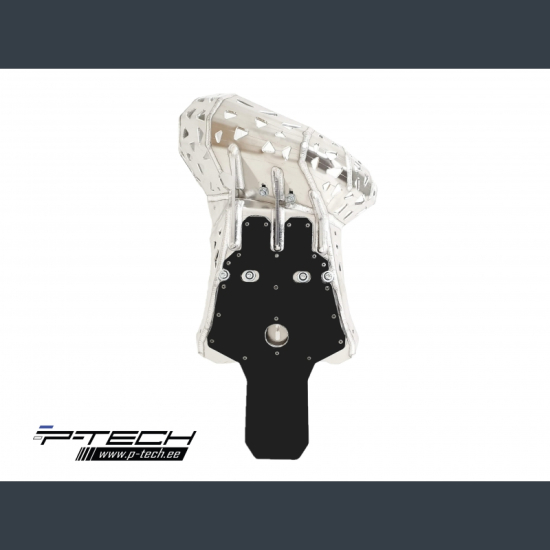 P-TECH Skid Plate with Exhaust Pipe Guard and Plastic Bottom #2