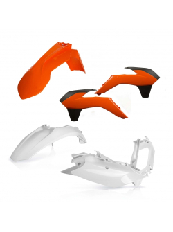 Acerbis Plastics Kit for KTM SX/SXF 13-15 - Complete Body Kit in Black, Orange, and White