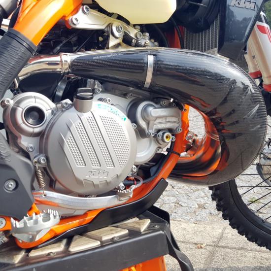 EXTREMECARBON KTM 250/300 Exhaust Guard (2017-2019) - Carbon Fiber