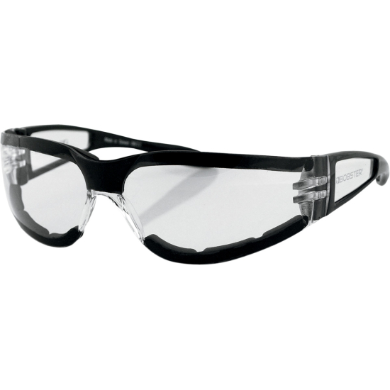 BOBSTER SHIELD II ADVENTURE SUNGLASSES BLACK LENSES CLEAR ESH203