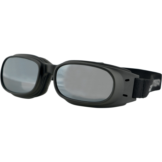 BOBSTER PISTON ADVENTURE GOGGLES BLACK LENSES MIRRORED SMOKE BPIS01R