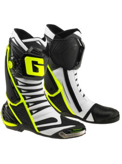 GAERNE GP1 EVO Racing Boots – Black, White/Black, Yellow