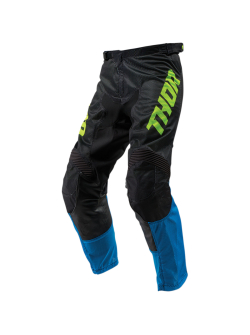 THOR Youth Pulse Air Acid S9Y Offroad Pants - Electric Blue/Black