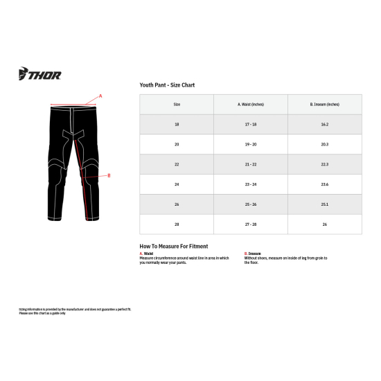 THOR Youth Pulse Air Acid S9Y Offroad Pants - Electric Blue/ #3