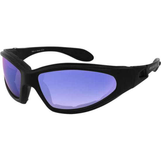 BOBSTER GXR Adventure Sunglasses Black Lenses Mirrored Cyan Smoke GXR001SB