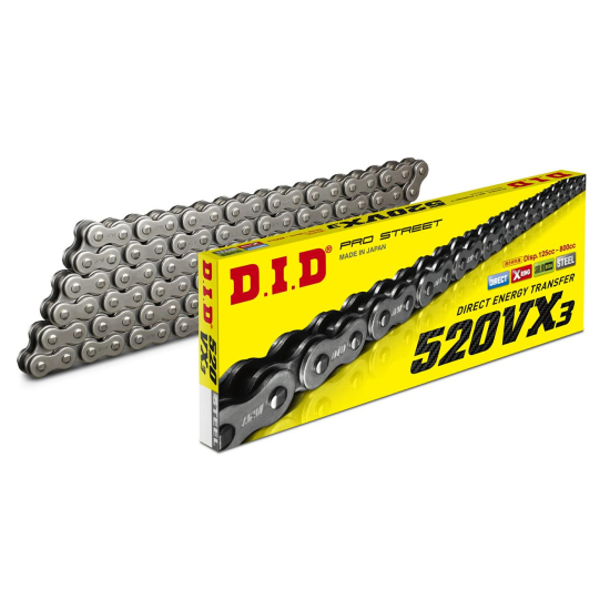 DID 520 VX3 Black Transmission Chain - 120 Links - High-Performance Motorcycle Chain