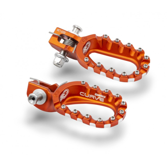 KTM / Husqvarna S3 Curve Low Orange Foot Pegs | High-Performance Footrests