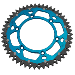 Moose Racing Hard-Parts Rear Sprocket / 52 Teeth / 520 Pitch / Blue/Natural / Aluminum/Steel 1210-897-52-12X