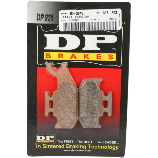 DP920 DP BRAKES Sintered Brake Pads - Street, Touring, Off-Road/ATV